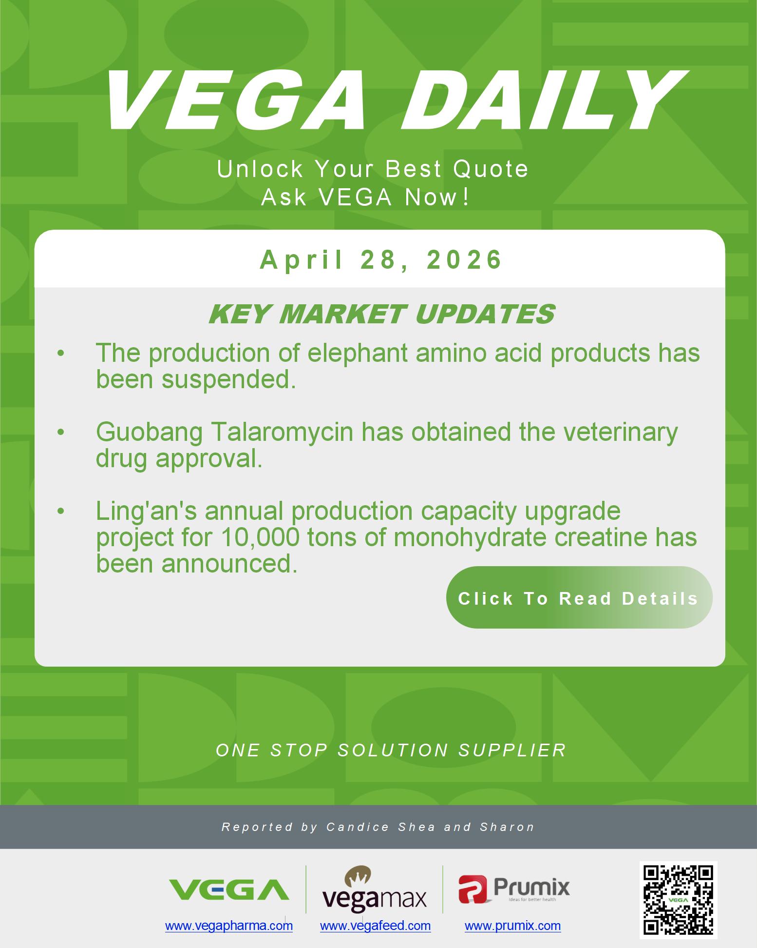 VEGA Daily 20260428 Amino Acid Talaromycin Creatine Update.jpg